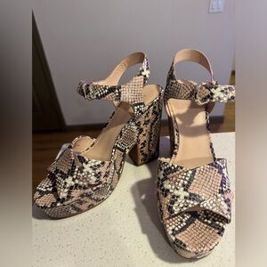 Kate Spade Grace Snakeskin Platform Sandal